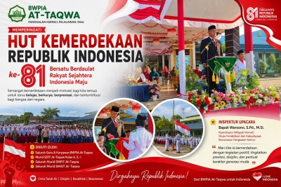 Semarak HUT Kemerdekaan RI ke-81, BWPIA At-Taqwa Pangkalan Kerinci Gelar Upacara Bersama